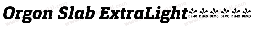 Orgon Slab ExtraLight字体转换